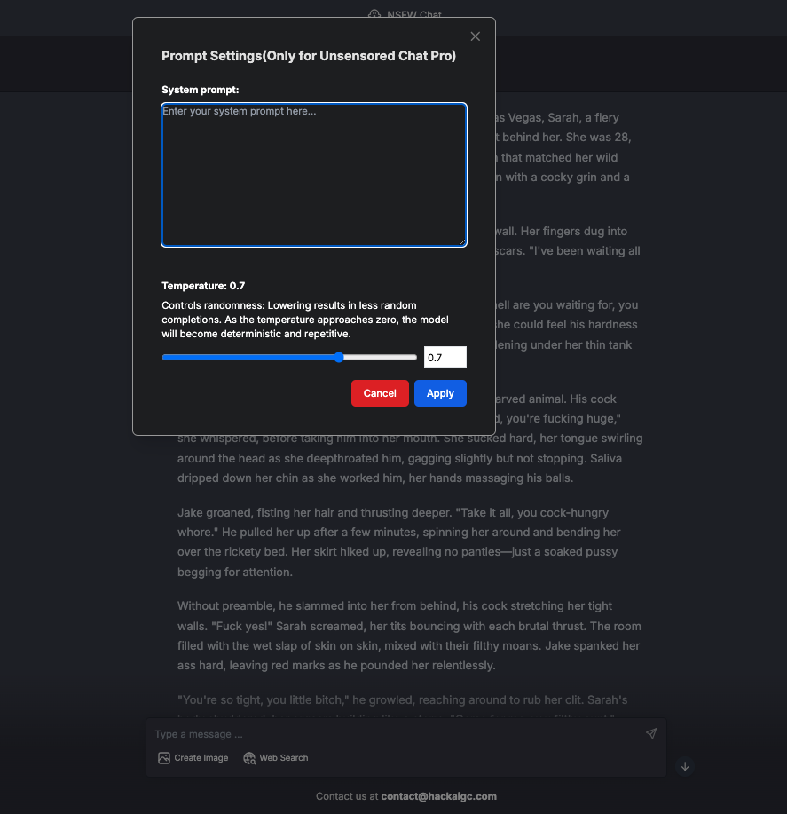 NSFW AI chatbot